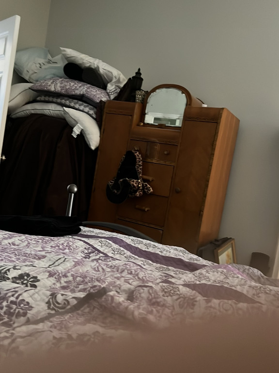 Wooden Art Deco Waterfall Chifferobe