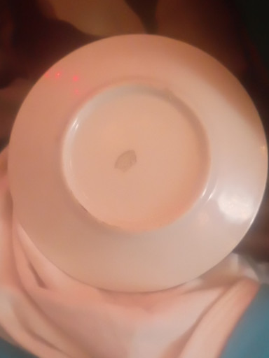 White porcelain teacup and saucer