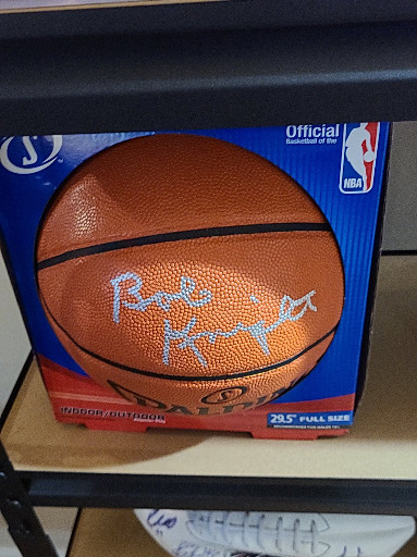 Official Spalding NBA basketball signed by David Robinson with 'HOF 09' inscription