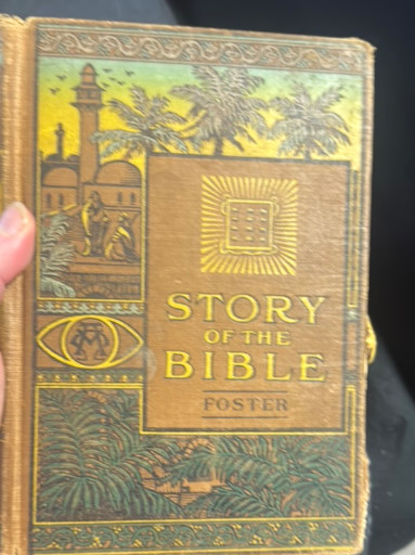Illustrated hardcover book titled 'Story of the Bible' by Charles Foster