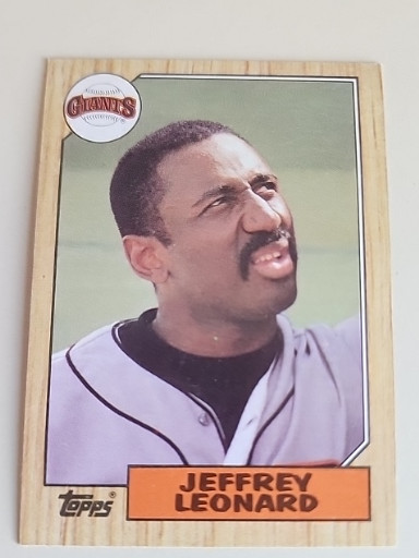 1987 Topps Baseball Card #280 featuring Jeffrey Leonard, San Francisco Giants