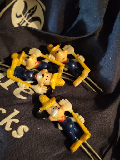 Vintage Disney Mickey Mouse corn on the cob holders set