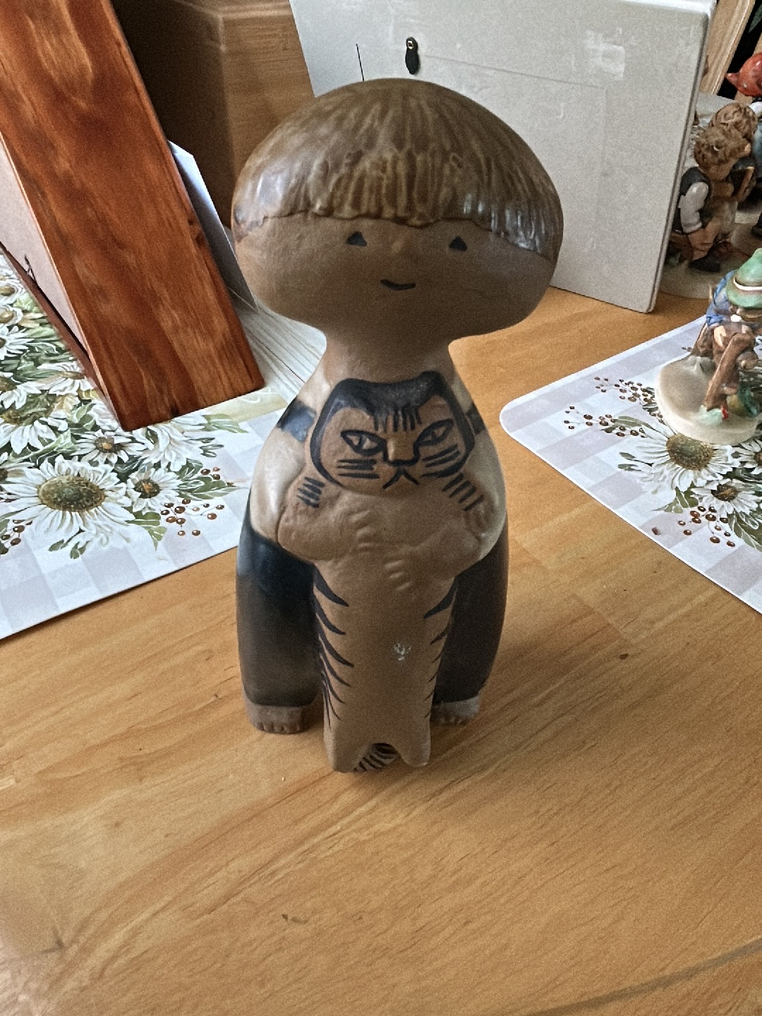 Ceramic figurine titled 'Pelle' by Lisa Larson
this was a gift from my aunt in 1960. She was working in the US Embassy in East Berlin, Germany.  I was 8 years old at the time. I’m 73 now.