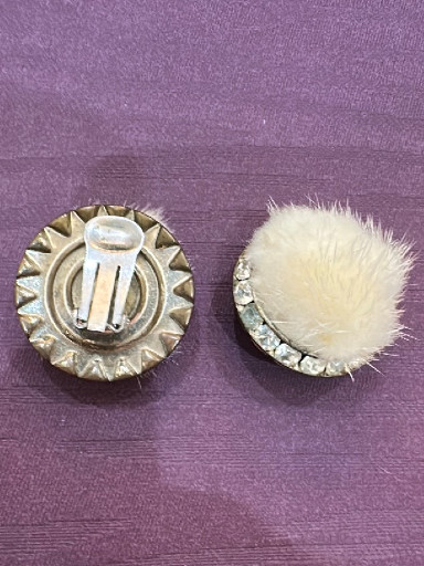 Vintage rhinestone and faux pearl clip-on earrings