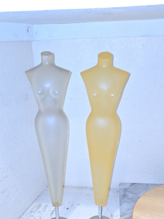 Lucite female mannequin display figures