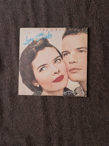 Vinyl LP album titled 'Love Stinks' by The J. Geils Band