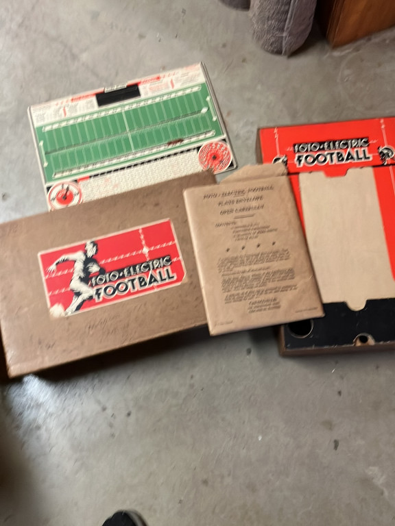 Vintage board game titled 'Foto-Electric Football' by Cadaco-Ellis