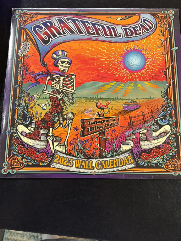 Grateful Dead 2023 Wall Calendar featuring artwork by Mike Dubois
