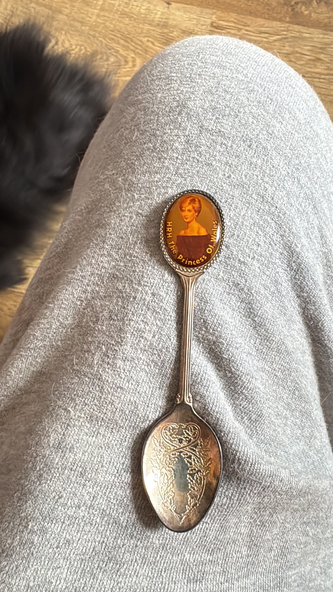 Commemorative silver-plated souvenir spoon with portrait image