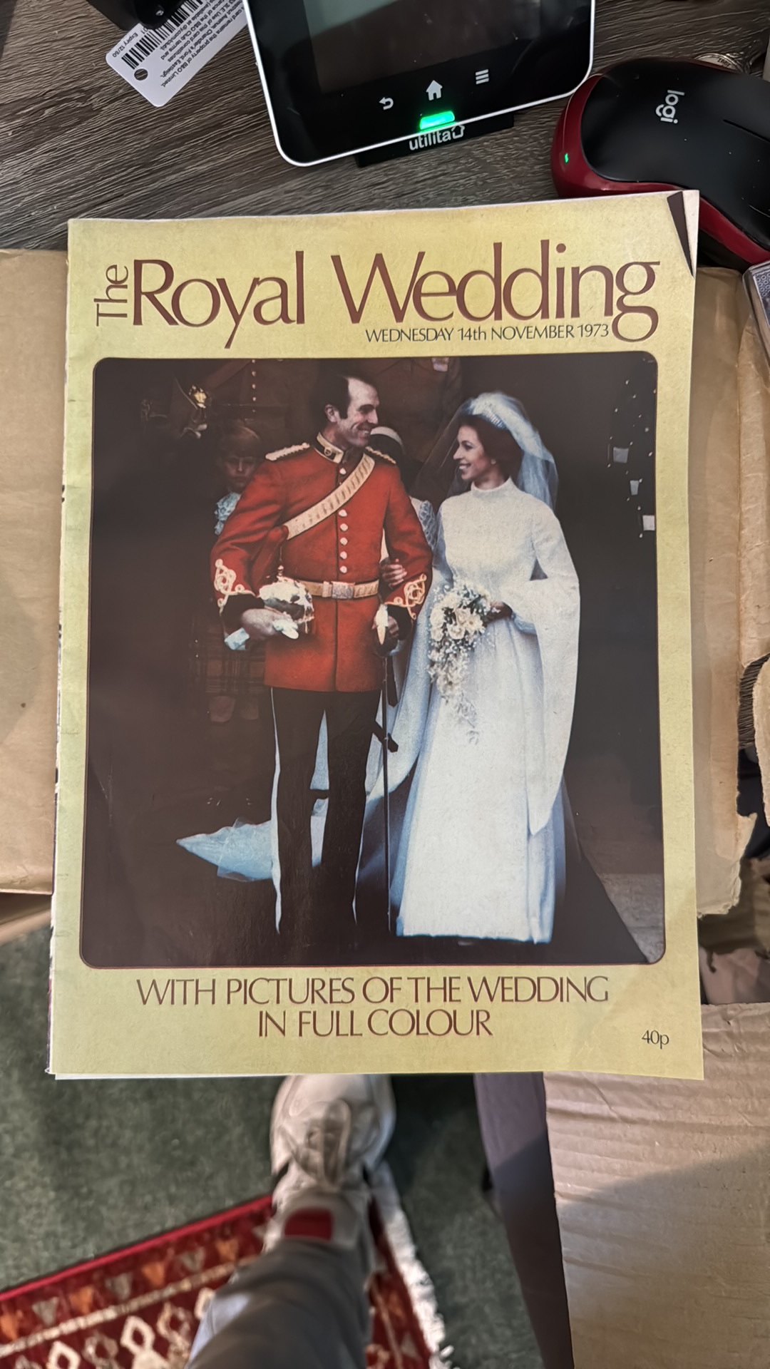 Commemorative magazine titled 'The Royal Wedding' from Princess Anne's wedding in 1973