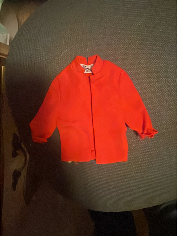 Red cropped jacket by Zara