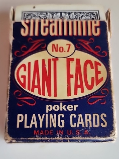 Vintage 'Streamline No. 7 Giant Face' poker playing cards by ARRCO