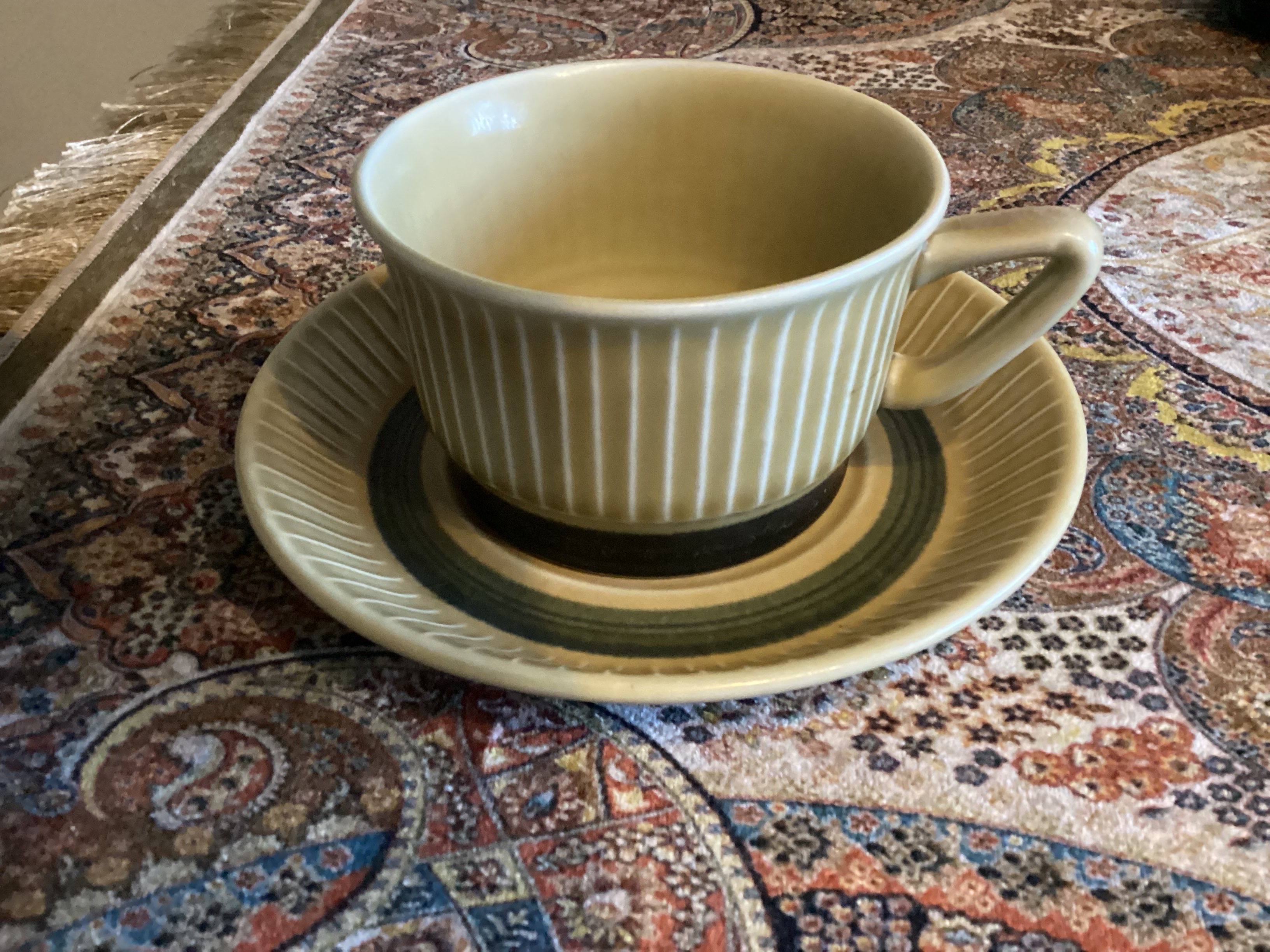 Ceramic cup and saucer set from 'Norrøna' collection by Stavangerflint