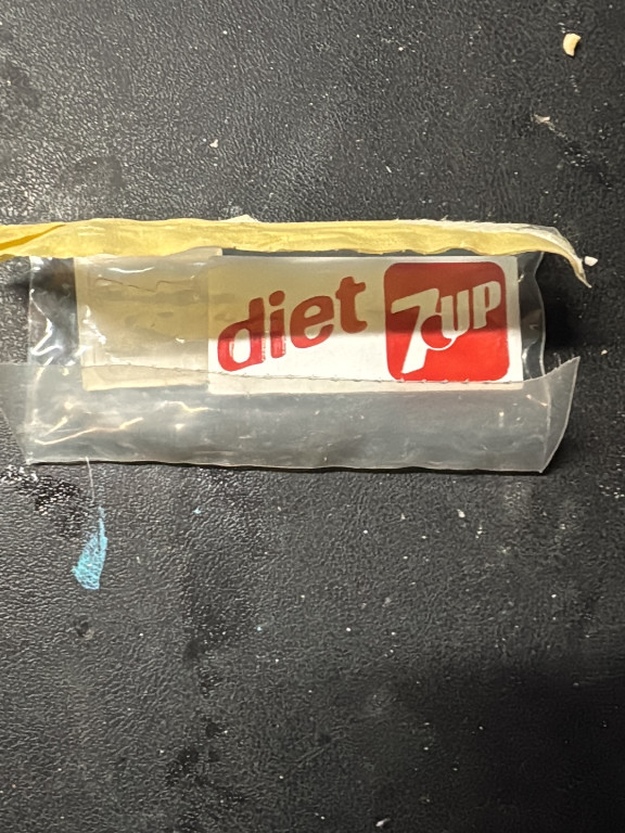 Vintage Diet 7UP soda vending machine label