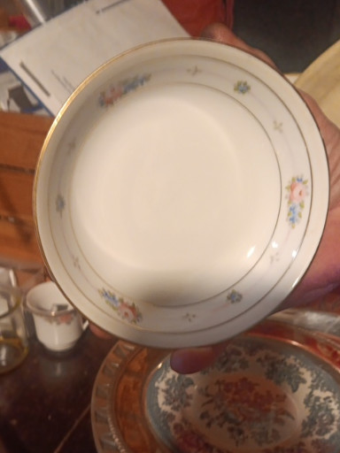 Porcelain dessert bowl with floral decoration by Meito China have 9