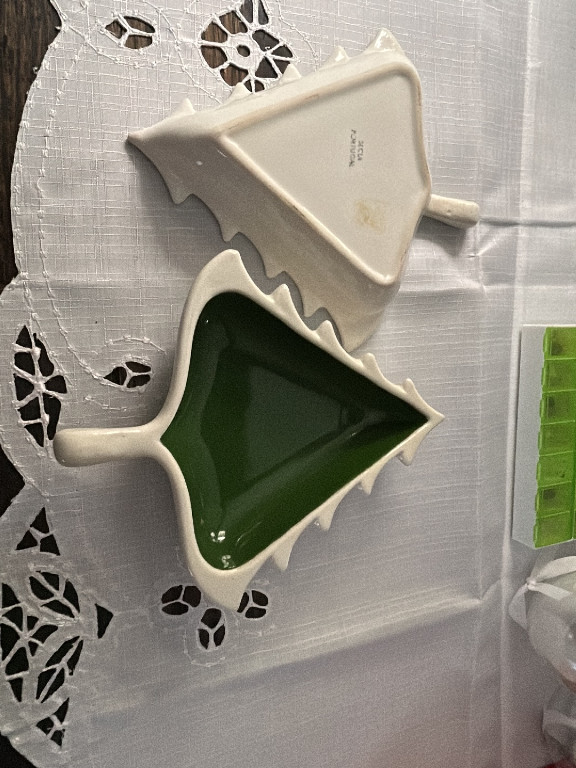 Ceramic Christmas tree candy dish by Secla Portugal