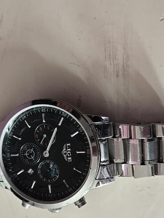 Stainless steel quartz chronograph watch by LIGE