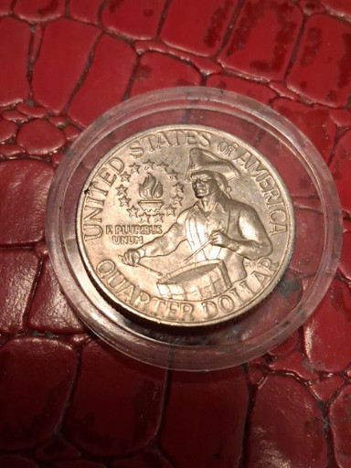 1776-1976 Bicentennial Quarter with potential DDO (Doubled Die Obverse) error, United States Mint
