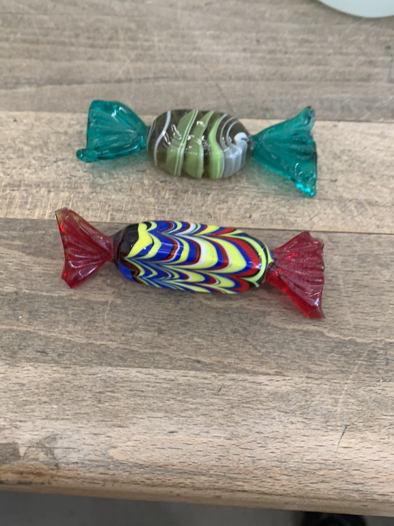 Bonbons décoratifs en verre de Murano