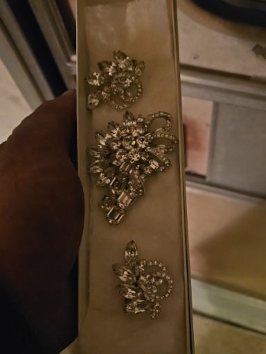 Vintage rhinestone brooch and earring set by Eisenberg Ice