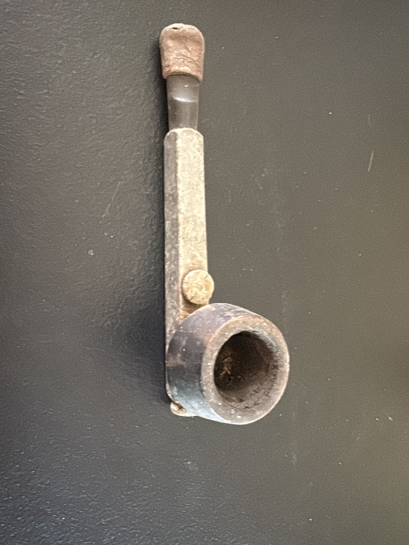 Japanese bronze and brass yatate portable writing instrument