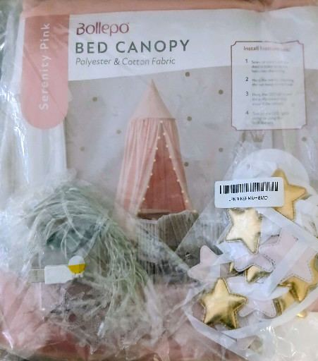 Bollepo Bed Canopy with decorative accessories (polyester and cotton fabric)