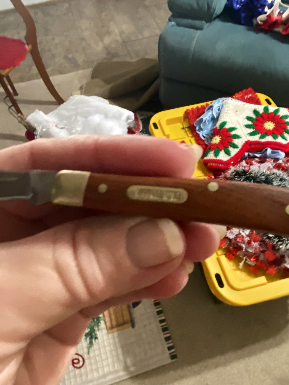 Vintage Case XX folding pocket knife with wooden handle