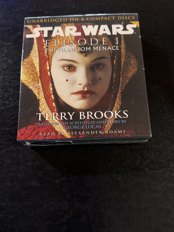 Unabridged audiobook on 8 compact discs titled 'Star Wars Episode I: The Phantom Menace' by Terry Brooks, read by Alexander Adams