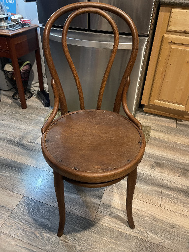 Bentwood café chair with original patina by Thonet