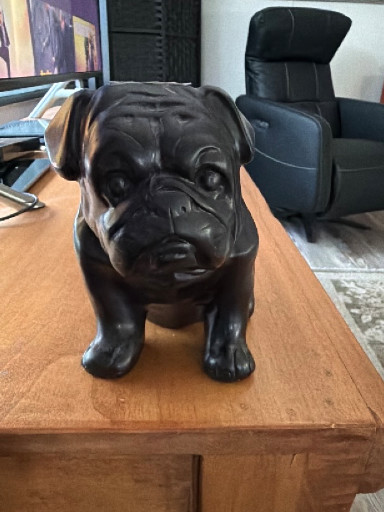 ebony pit bull figure. v