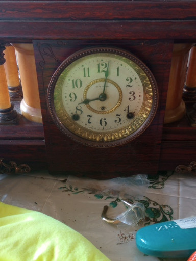 Adamantine mantel clock by Seth Thomas