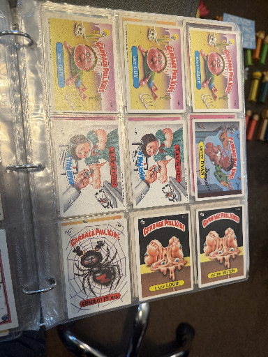 Collection of Garbage Pail Kids trading cards from Series 5 (1986) by Topps