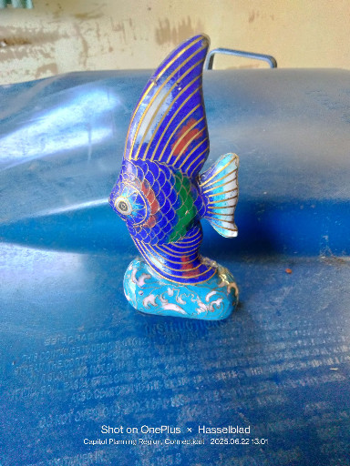 Chinese cloisonné enamel fish figurine