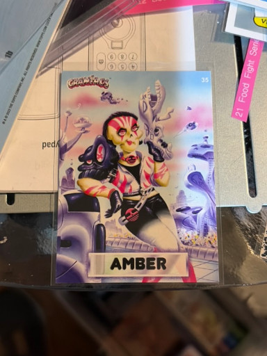 Trading card titled 'Amber' from 2024 Craniacs Series 1 by Topps