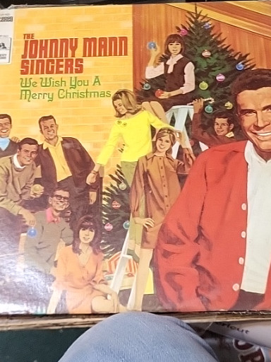 Vinyl LP album titled 'We Wish You A Merry Christmas' by The Johnny Mann Singers