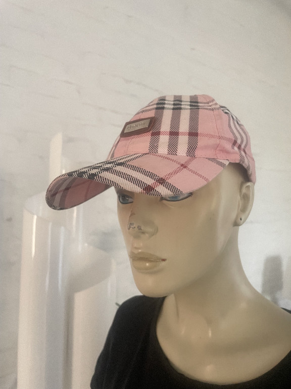 Textile baseball cap in Burberry's signature pink Nova Check pattern