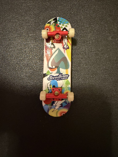 Tech Deck fingerboard featuring Steve Steadham Skate Industries graphics