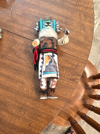 Handmade Navajo Kachina doll representing a traditional Pueblo spirit figure