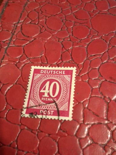 German postage stamp 'Numeral of Value 40 Pfennig' from Allied Occupation period