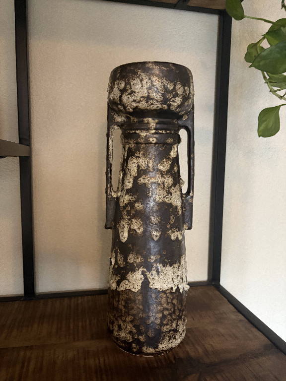 Keramische vaas met handvatten door Jacques Blin