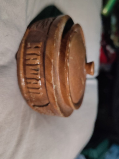 Hand-carved wooden bowl with lid from Hawaii
