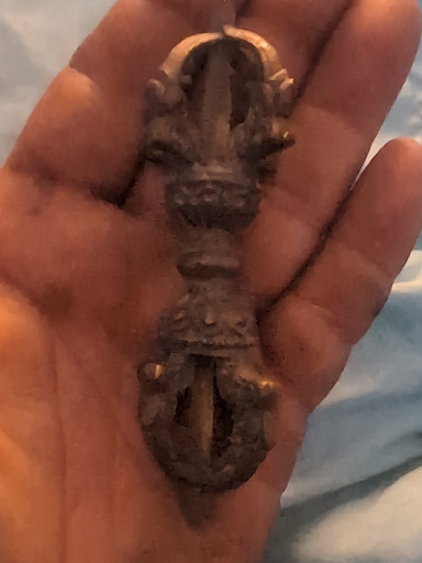 Bronze Tibetan Buddhist ritual vajra (dorje)