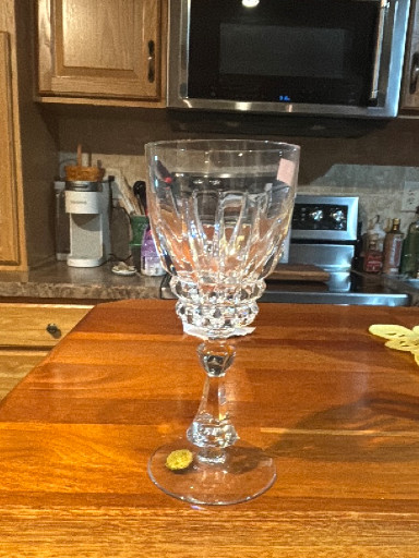 Cut crystal wine glass in the Astra pattern by Nachtmann