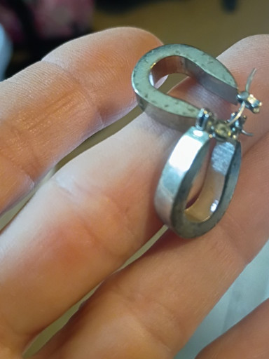 Sterling silver hoop earrings