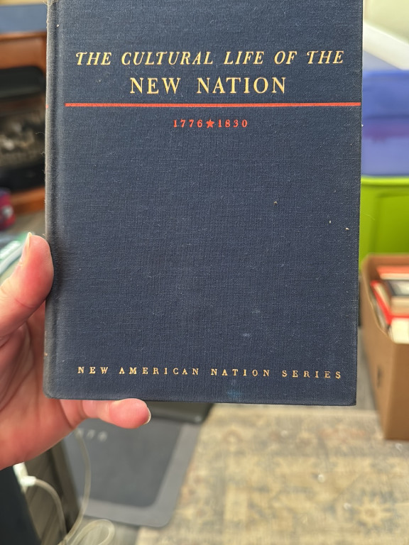 Book titled 'The Cultural Life of the New Nation, 1776-1830' by Russel Blaine Nye
