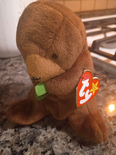 Ty Beanie Baby plush toy titled 'Seaweed' the Otter