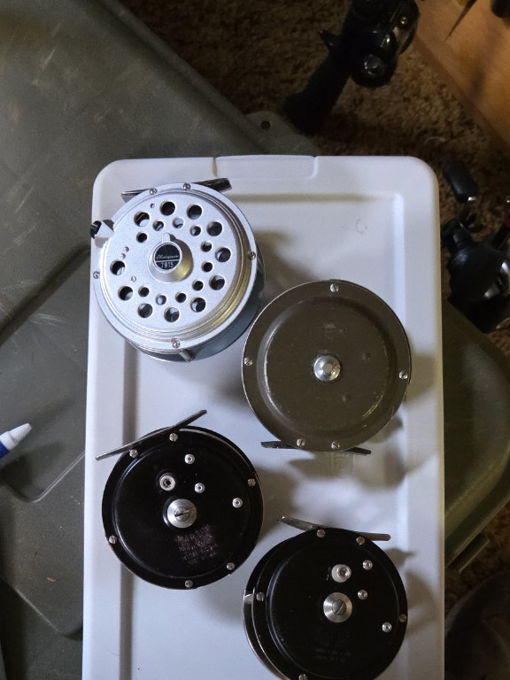 Vintage fly fishing reels collection