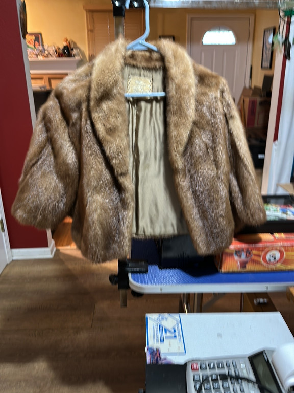 Vintage sheared beaver fur jacket