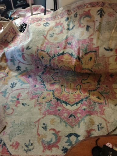 Machine-made polypropylene area rug with traditional Persian-inspired medallion pattern by Nourison