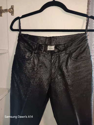 Genuine leather pants with metallic coating from Wilson's Leather Maxima
